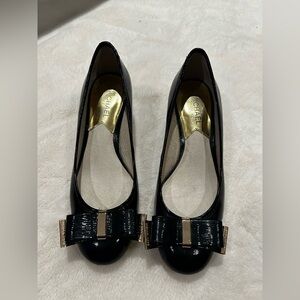 Michael Kors Black and Gold Bow Heels